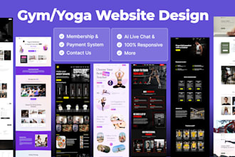 build trendy fitness website, gym, yoga, workout, trainer, sports website