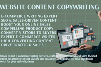 write blog posts, seo product titles, descriptions and copywriting for ecommerce