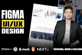 create stunning figma UI UX website design and modern website mockup