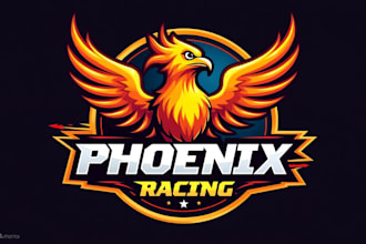 design eye catchy racing phoenix mascot logo  in 12 hours