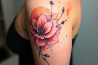 draw watercolor tattoo design