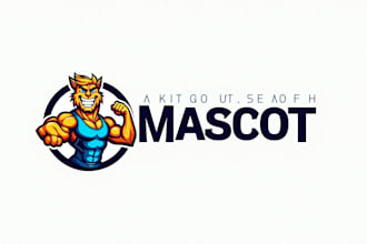 design high quality fitness club gym mascot logo in 12 hours