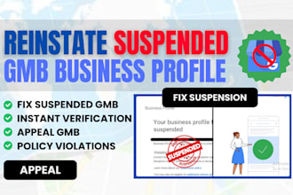 appeal fix reinstate suspended and disabled google my business gmb suspension