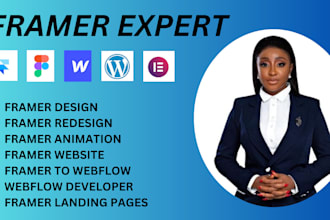 design framer website develop framer website framer landing page webflow website