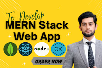 develop full stack, mern stack web applications with react,node, express mongodb
