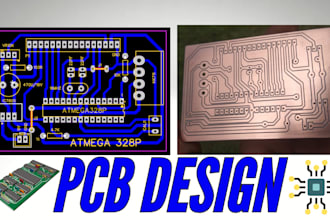 design schematic, pcb, pcb 3d using easyeda, proteus