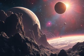 create high quality space art and futuristic space scenes