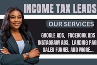 income tax leads finance facebook ads income tax google ads  linkedin ads