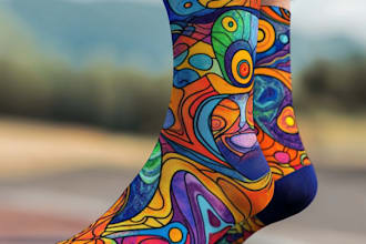 make a custom and unique socks design