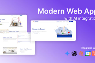 develop a modern minimalistic web app with ai llm integration