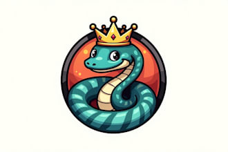 make a high quality king snack mascot logo design with new concept