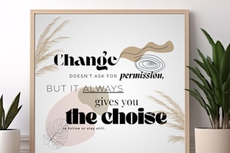 create printable wall art with motivational quotes