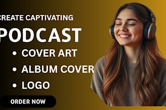 design captivating artwork for your podcast cover art, album cover, podcast logo