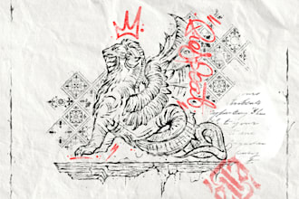 turn your idea into a unique hand drawn tattoo illustration