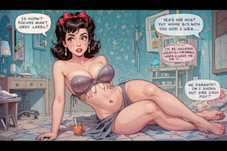 create pin up girl and pin up girl illustration