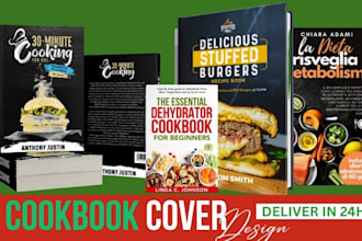 do cookbook cover design for your mouth watering recipes