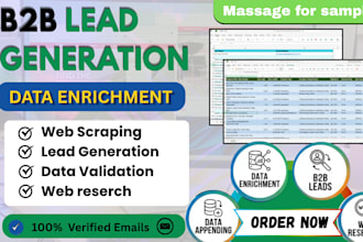 do data enrichment, data gathering, data collection, web research, lead generat