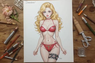 create pin up girl and pin up girl illustration