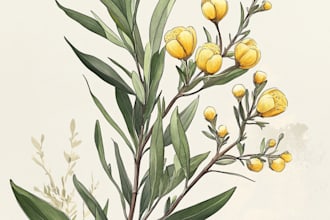 draw vintage line art logo icon botanical food illustration