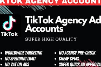 create tik tok agency account and tiktok agency ads account