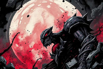 do manga page custom dark berserk style art