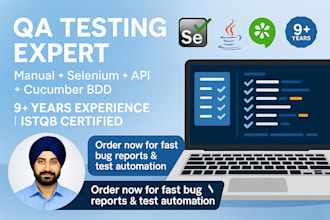 test your website or app with selenium and manual QA