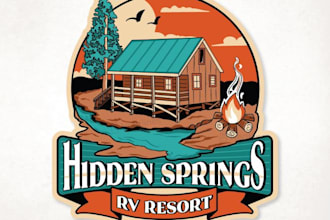 do vacation beach resort and travel logo design for you