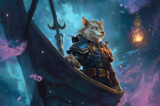 make a dnd art and d and d character for you