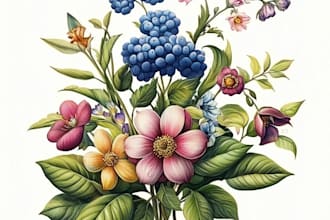 paint watercolour botanical illustrations