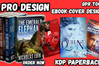 design incredible kindle paperback, ebook cover, amazon cover, book cover design