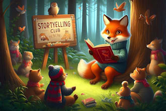 draw a digital children book illustration