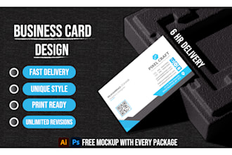 do modern business card and stationery design with logo and qr code