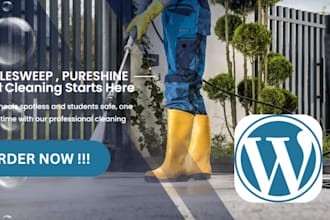 cleaning website cleaning service house cleaning landing page wordpress website