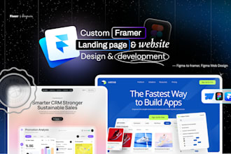 create responsive framer website, framer landing page design, figma to framer