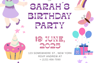make a birthday flyer for your children