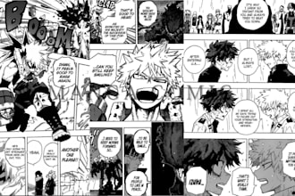 create high quality manga or nsfw comic page in anime style