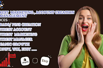 be your pinterest marketing manager design seo optimized pins boards for etsy