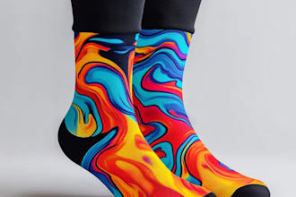 draw sublimation all type of unique socks design and pattern