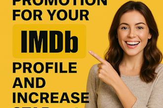 do organic promotion for your imbd profile and increase starmeter rating