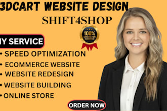 design and customize 3dcart shift4shop ecommerce shopify store website