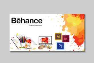 build a well 3d banner design for your website