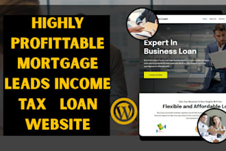 design mortgage leads insurance tax real estate finance business loan website