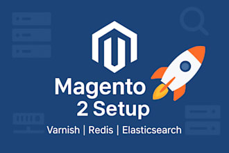 setup magento with varnish cache, redis and elasticsearch