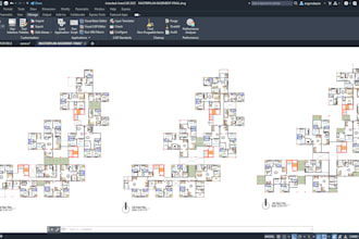 create professional floor plans in autocad or revit for builders, contractors