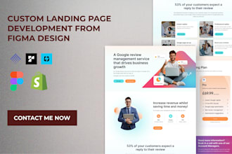 design UI UX custom shopify landing page, product page using a pagebuilder app