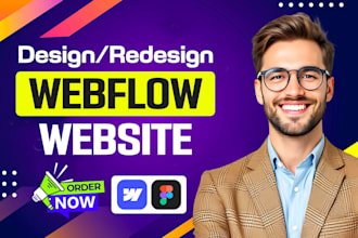 build custom webflow website design, figma to webflow expert, fix webflow