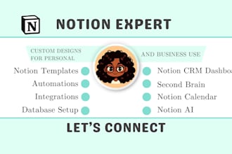 create a notion template design notion dashboard notion expert automation