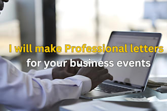 make professional letters for your business events
