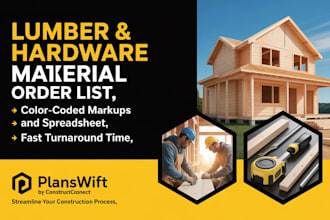 do cost estimation, material take off and lumber framing construction cost