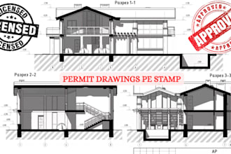 draw architectural stamp plan framing adu deck engineer building for city permit